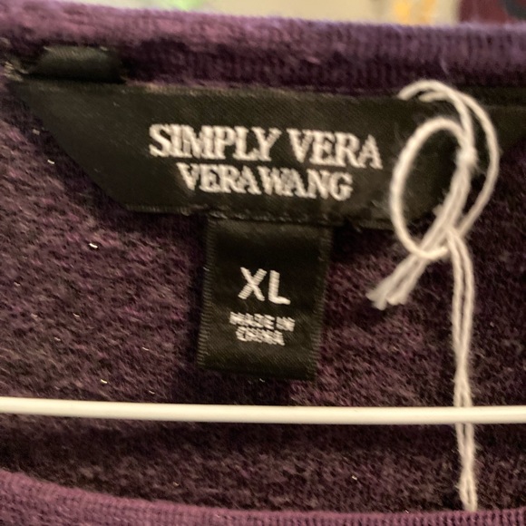 Simply Vera Vera Wang Purple Ombré Sweater - Picture 2 of 4